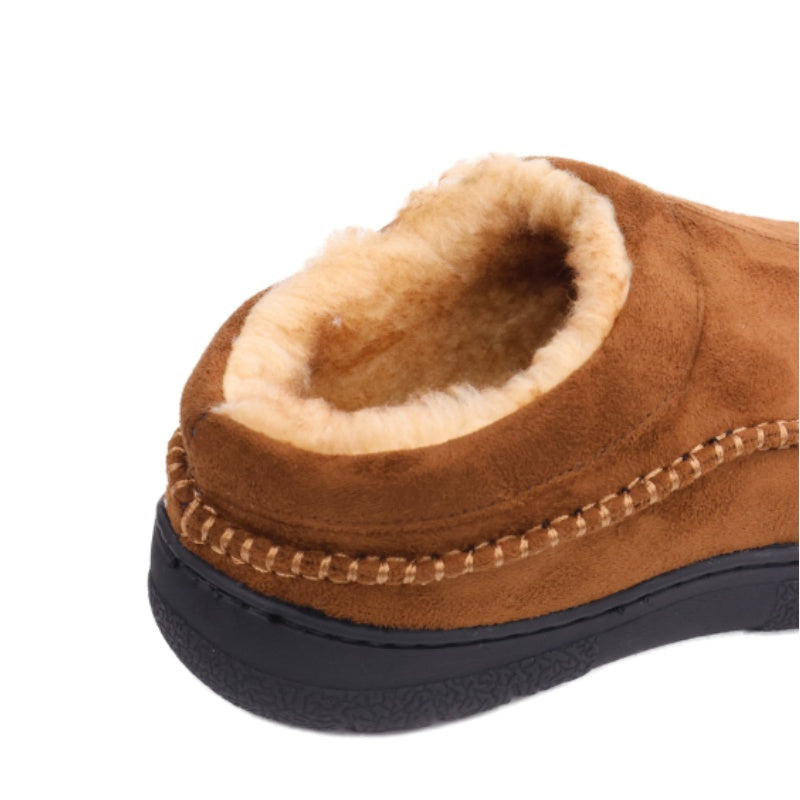 π₯π Hot Sale! Limited Stock!π πMen's Daily Non-Slip Warm Plush Wide Toe Slip-On Loafers Slippers