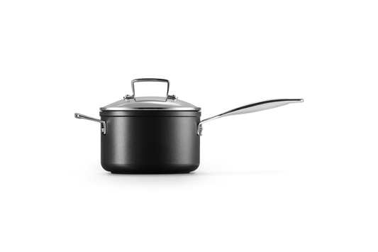 Toughened Non-Stick Saucepan with Glass Lid and Helper Handle
