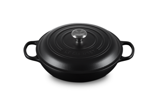 Cast Iron Shallow Casserole with Black Interior