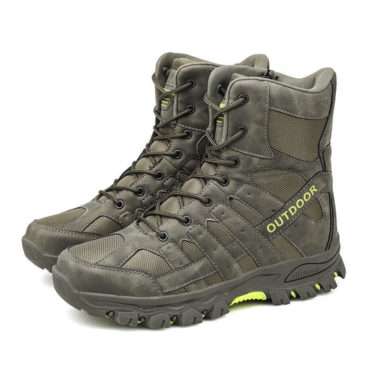 (⏰Limited Time Discount 49% off) Men's Lightweight Breathable Durable Anti-slip Hiking Boots Combat Army Boots Work Boots