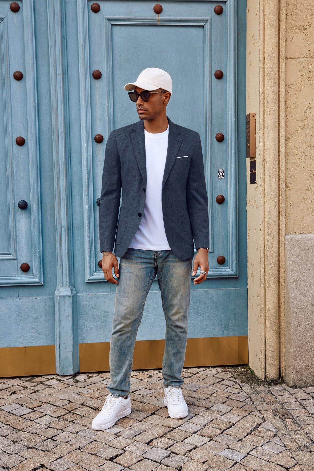 Men's Casual Sport Coat Blazer Two Buttons Lightweight Business Jackets