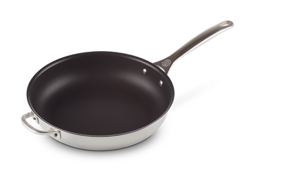 Signature Stainless Steel Non-stick Deep Frying Pan with Helper Handle