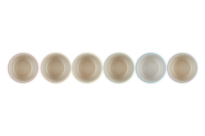 Stoneware Rainbow Set of 6 Mini Ramekins