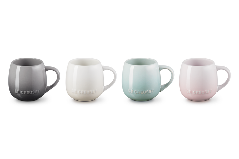 Stoneware Coupe Set of 4 Mugs