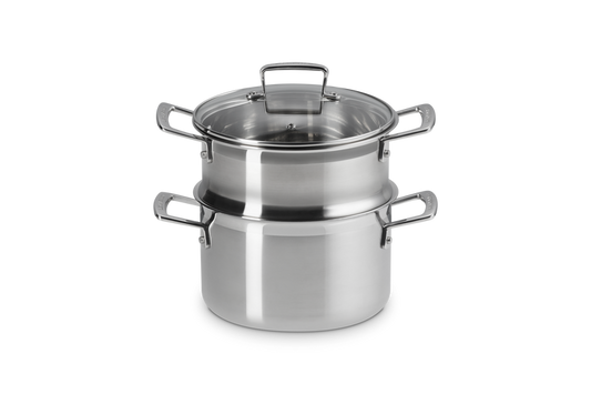 3-ply Stainless Steel Casserole with Steamer Set
