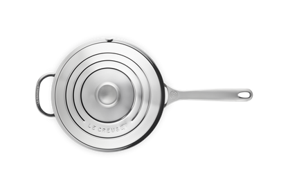 Signature Stainless Steel Non-Stick Chef's Pan with Lid and Helper Handle