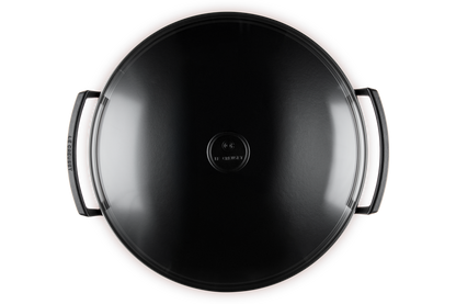 Cast Iron Wok with Glass Lid