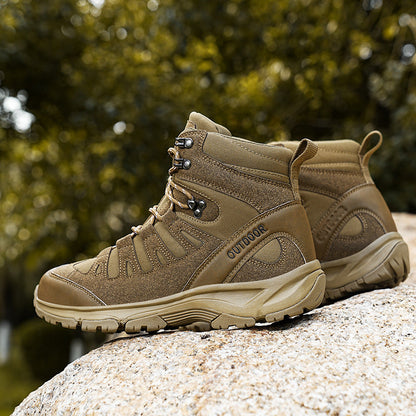 (⏰ Clearance Event 49% OFF) Men's High Top Wide Toe Arch Support Orthopedic Tactical Boots Comfortable Non-slip Durable Hiking Boots