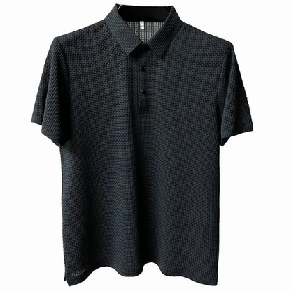 Men's Comfortable Breathable Summer Mesh V-neck Short Sleeve POLO Shirt