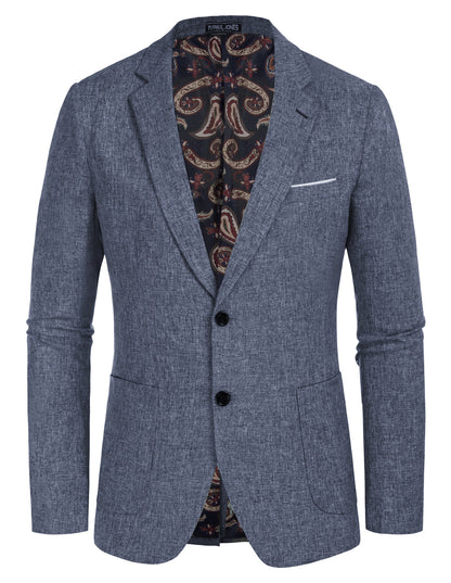 Men's Casual Sport Coat Blazer Two Buttons Lightweight Business Jackets