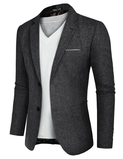 Men's Casual Sport Coat Blazer Two Buttons Lightweight Business Jackets