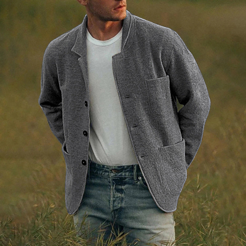 CLEARANCE SALE Men's Solid Color Fashion Jacket Coat Casual Jacket Coat