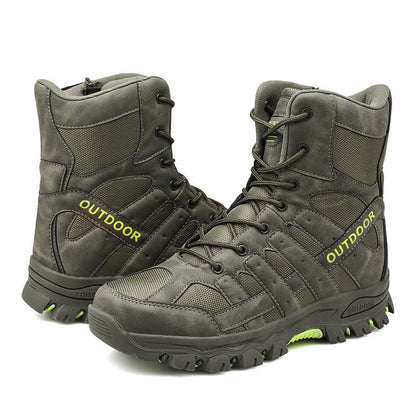 Men's Lightweight  Breathable Durable Anti-slip Hiking Boots Combat Army Boots Work Boots